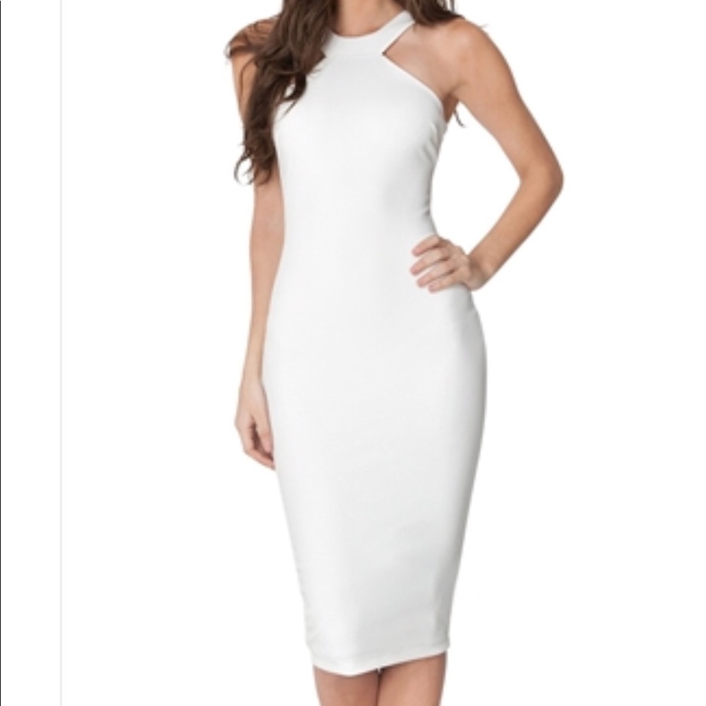 Hale Bob Ivory Bodycon Dress Sleeveless Size M